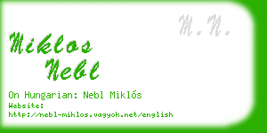 miklos nebl business card