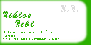 miklos nebl business card